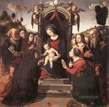 Las bodas místicas de Santa Catalina de Alejandría Renacimiento Piero di Cosimo Pinturas al óleo